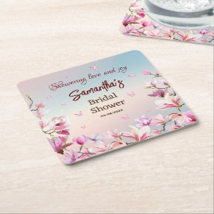 Dessous-de-verre Carré En Papier Romance en Fleur - Dessous de Verre pour Réception