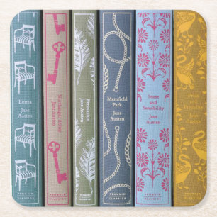 Dessous-de-verre Carré En Papier Romans de Jane Austen