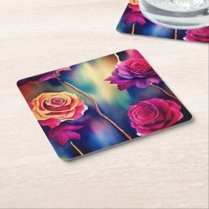 Dessous-de-verre Carré En Papier Rose