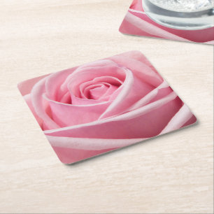 Dessous-de-verre Carré En Papier Rose douce