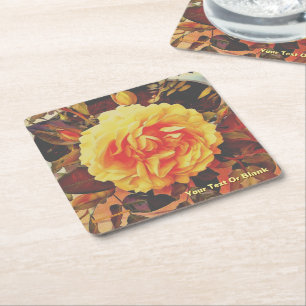 Dessous-de-verre Carré En Papier Rose jaune colorée