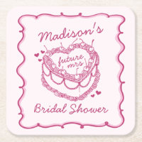 Rose Rétro Cœur Coquette Gâteau Cerise BridalShowe