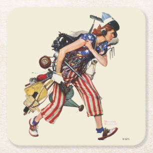 Dessous-de-verre Carré En Papier Rosie à la délivrance