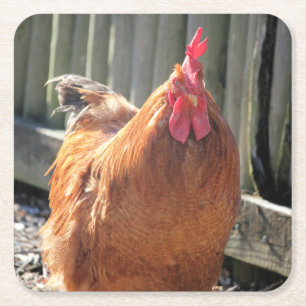 Dessous-de-verre Carré En Papier Rouge