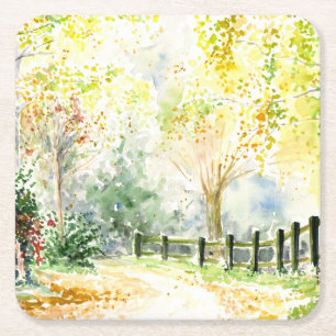 Dessous-de-verre Carré En Papier Route