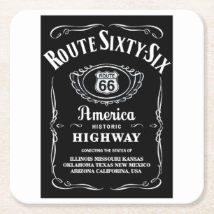 Dessous-de-verre Carré En Papier Route 66