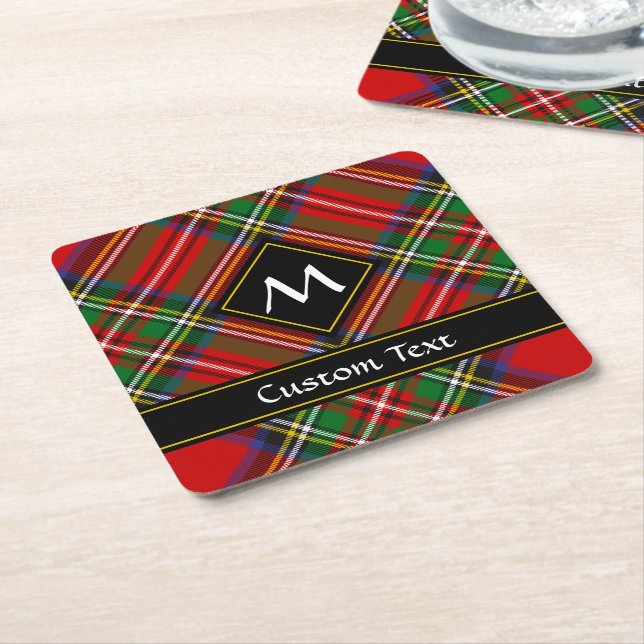 Dessous-de-verre Carré En Papier Royal Stewart Tartan (Incliné)