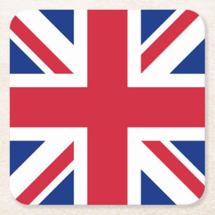 Dessous-de-verre Carré En Papier Royaume-Uni Union Jack Drapeau des colonies britan