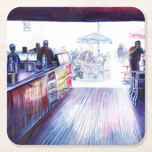 Dessous-de-verre Carré En Papier Ruby's, Coney Island, New York (Devant)
