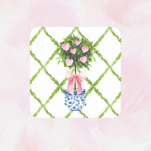 Dessous-de-verre Carré En Papier Saint Valentin Thérapie de coeur, grand-millénaire