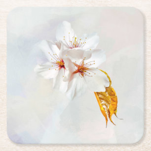 Dessous-de-verre Carré En Papier Sakura - Fleur de cerisier japonaise