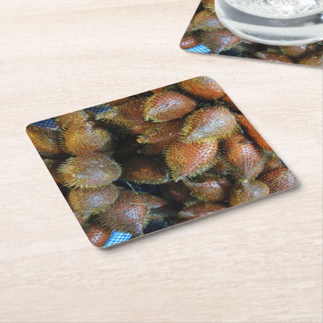 Dessous-de-verre Carré En Papier Salak [Fruit de serpent] (Incliné)