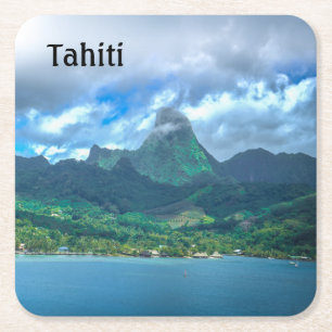 Dessous-de-verre Carré En Papier Salutation de Tahiti