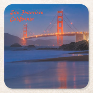 Dessous-de-verre Carré En Papier San Francisco California Golden Gate Bridge