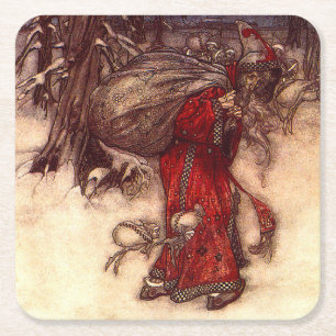 Dessous-de-verre Carré En Papier Santa Claus Arthur Rackham