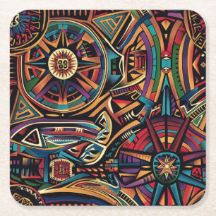 Dessous-de-verre Carré En Papier Sapphire Ethérée "Mots-Clés Interdits Non Utilisés