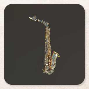 Dessous-de-verre Carré En Papier Saxophone