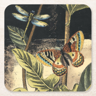 Dessous-de-verre Carré En Papier Scène foncée de nature par le studio de vision