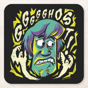 Dessous-de-verre Carré En Papier Scooby-Doo   Shaggy effrayée