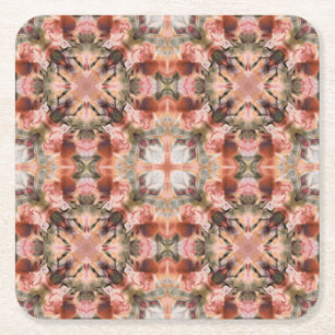 Dessous-de-verre Carré En Papier Seamless abstract ornamental brown decor kaleidosc