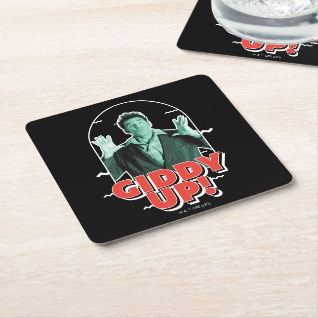 Dessous-de-verre Carré En Papier Seinfeld | Kramer - Giddy Up! (Incliné)