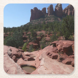 Dessous-de-verre Carré En Papier Sept piscines sacrées à Sedona Arizona