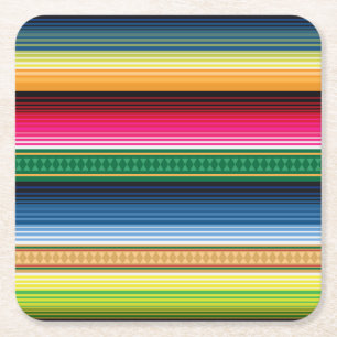 Dessous-de-verre Carré En Papier Serape couvrant mexicain traditionnel