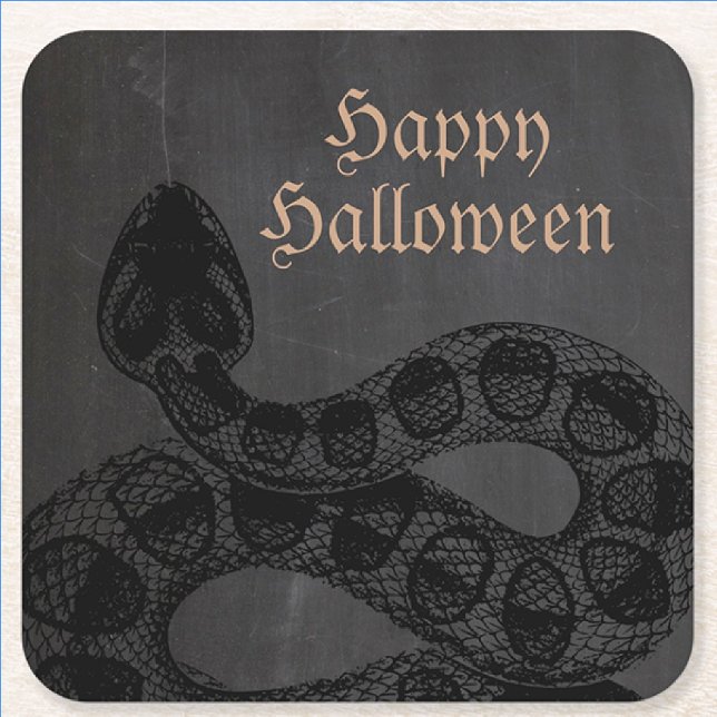 Dessous-de-verre Carré En Papier Serpent d'Halloween (Créateur téléchargé)