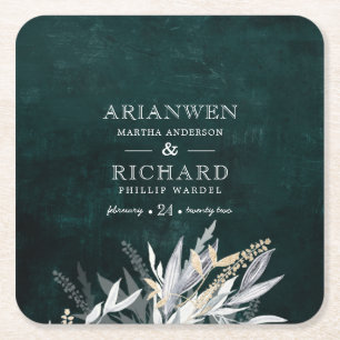 Dessous-de-verre Carré En Papier Serre Vintage foncée avec drapeaux cadeaux de Fol