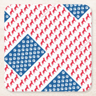Dessous-de-verre Carré En Papier Shepard-Flag Patriotique