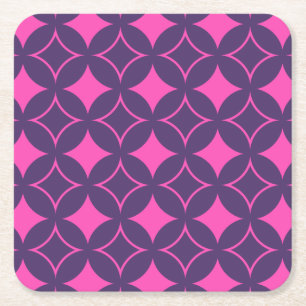 Dessous-de-verre Carré En Papier shippo rose et violet