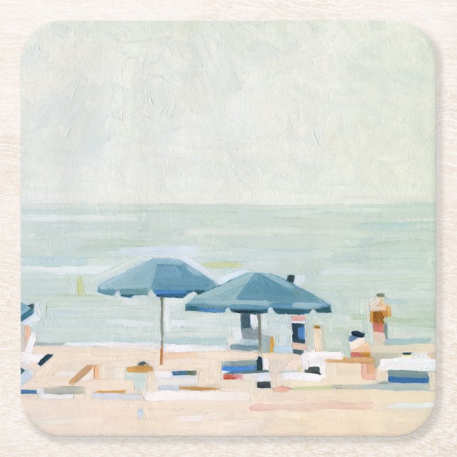 Dessous-de-verre Carré En Papier Si c'est les plages (Devant)