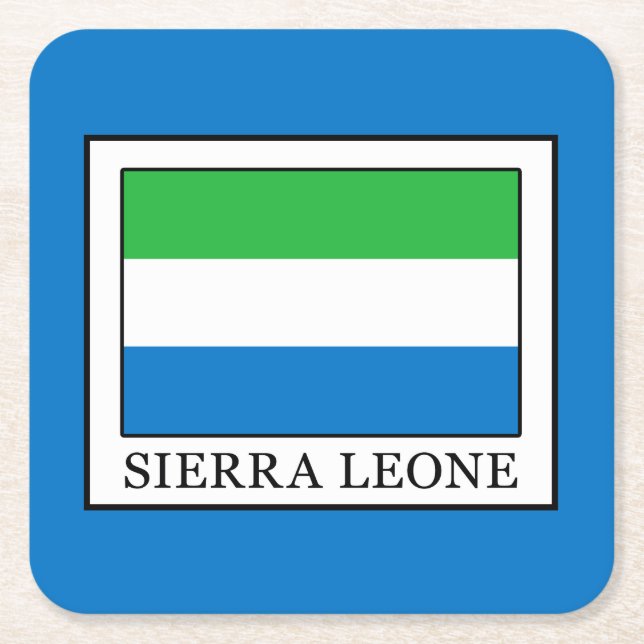 Dessous-de-verre Carré En Papier Sierra Leone (Devant)