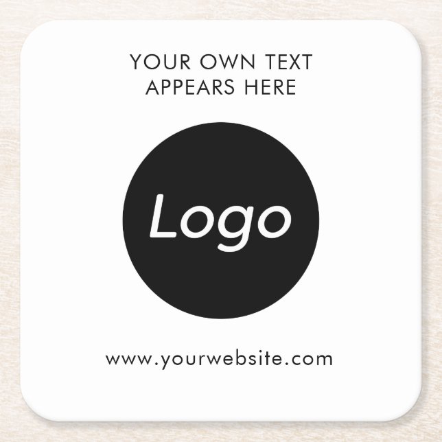 Dessous-de-verre Carré En Papier Simple Logo Professional Company (Devant)