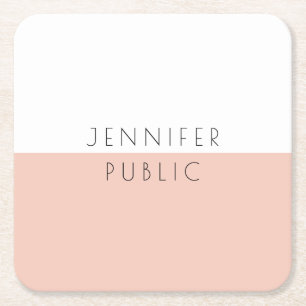 Dessous-de-verre Carré En Papier Simple Modèle minimaliste élégant et moderne pe