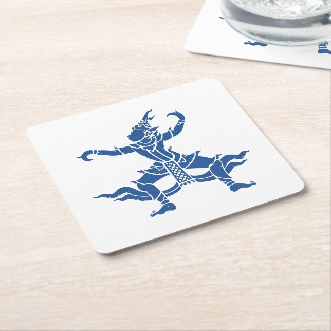 Dessous-de-verre Carré En Papier SIX Danseuse thaïlandaise ⚠ Thaïlande ⚠ (Incliné)