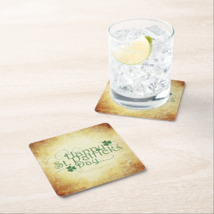Dessous-de-verre Carré En Papier SlipperyJoe's Happy St. Patrick's Day holiday Iris