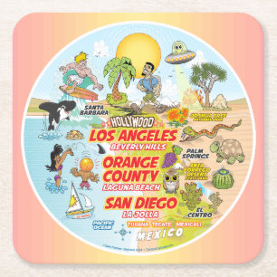 Dessous-de-verre Carré En Papier SoCal