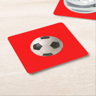 Dessous-de-verre Carré En Papier Soccerball