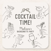 Soirée Cocktail Beige Rétro Enterrement de Vie de 
