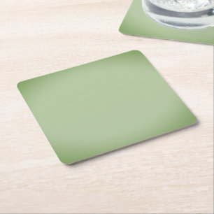 Dessous-de-verre Carré En Papier Solid Jade Green Celadon 