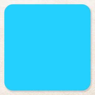 Dessous-de-verre Carré En Papier Solide Vivid Ciel bleu minimaliste Plain moderne