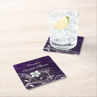 Dessous-de-verre Carré En Papier Sous-verres de fête personnalisés pour enterrement