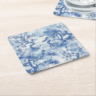 Dessous-de-verre Carré En Papier Sous-verres de Scène Japonaise Traditionnelle Inte