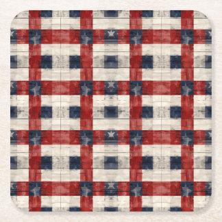 Dessous-de-verre Carré En Papier Sous-verres en papier en treillis Americana