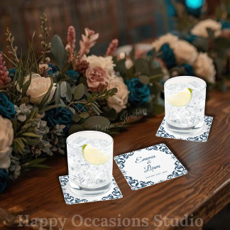 Dessous-de-verre Carré En Papier Sous-verres en papier pour mariage mexicain rustiq
