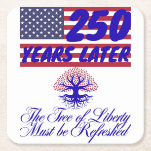 Dessous-de-verre Carré En Papier Sous-verres en papier Tree of Liberty