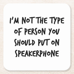 Dessous-de-verre Carré En Papier Speakerphone