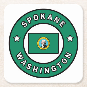 Dessous-de-verre Carré En Papier Spokane Washington