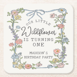 Dessous-de-verre Carré En Papier Spring Garden Party Pastel Floral Anniversaire